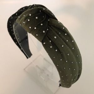 Studded green headband